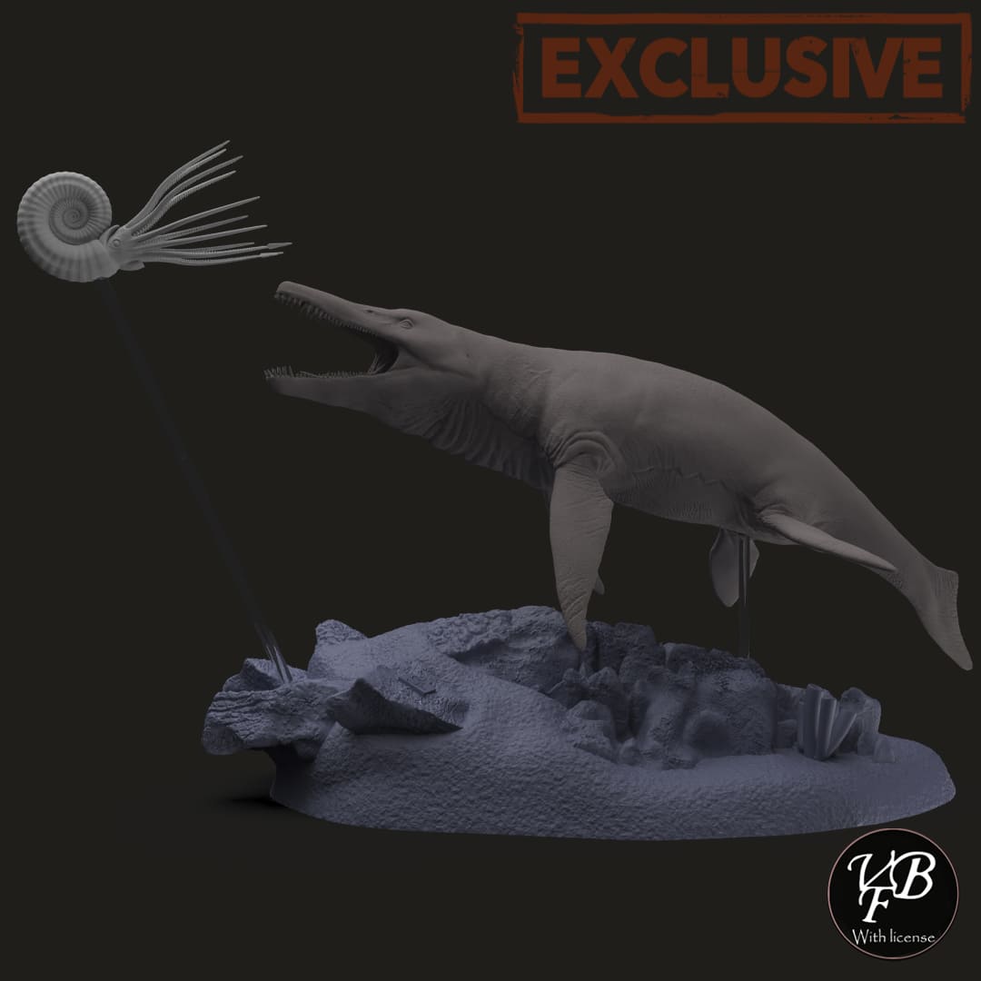 Kronosaurus queenslandicus / Ammonites