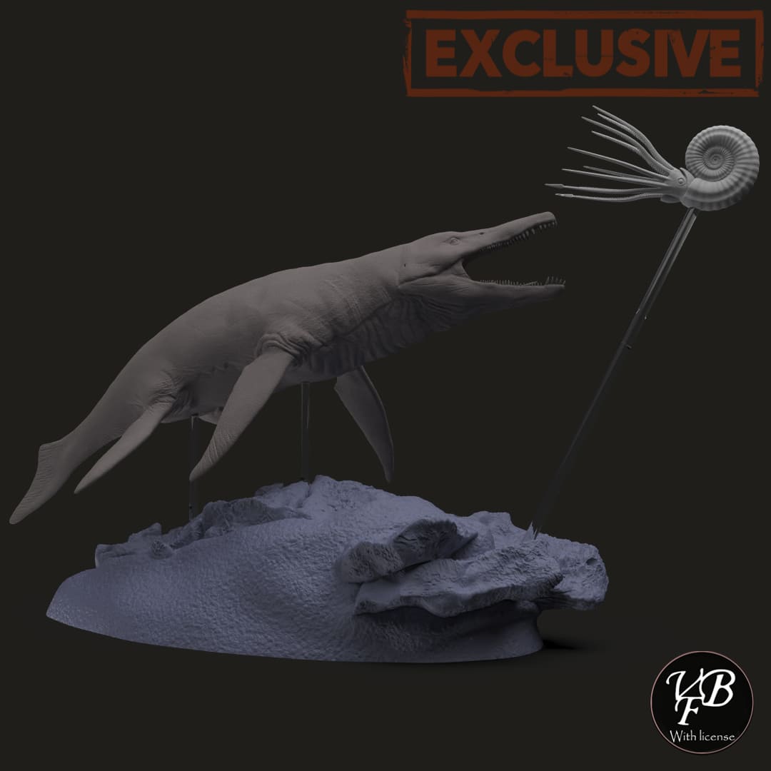 Kronosaurus queenslandicus / Ammonites