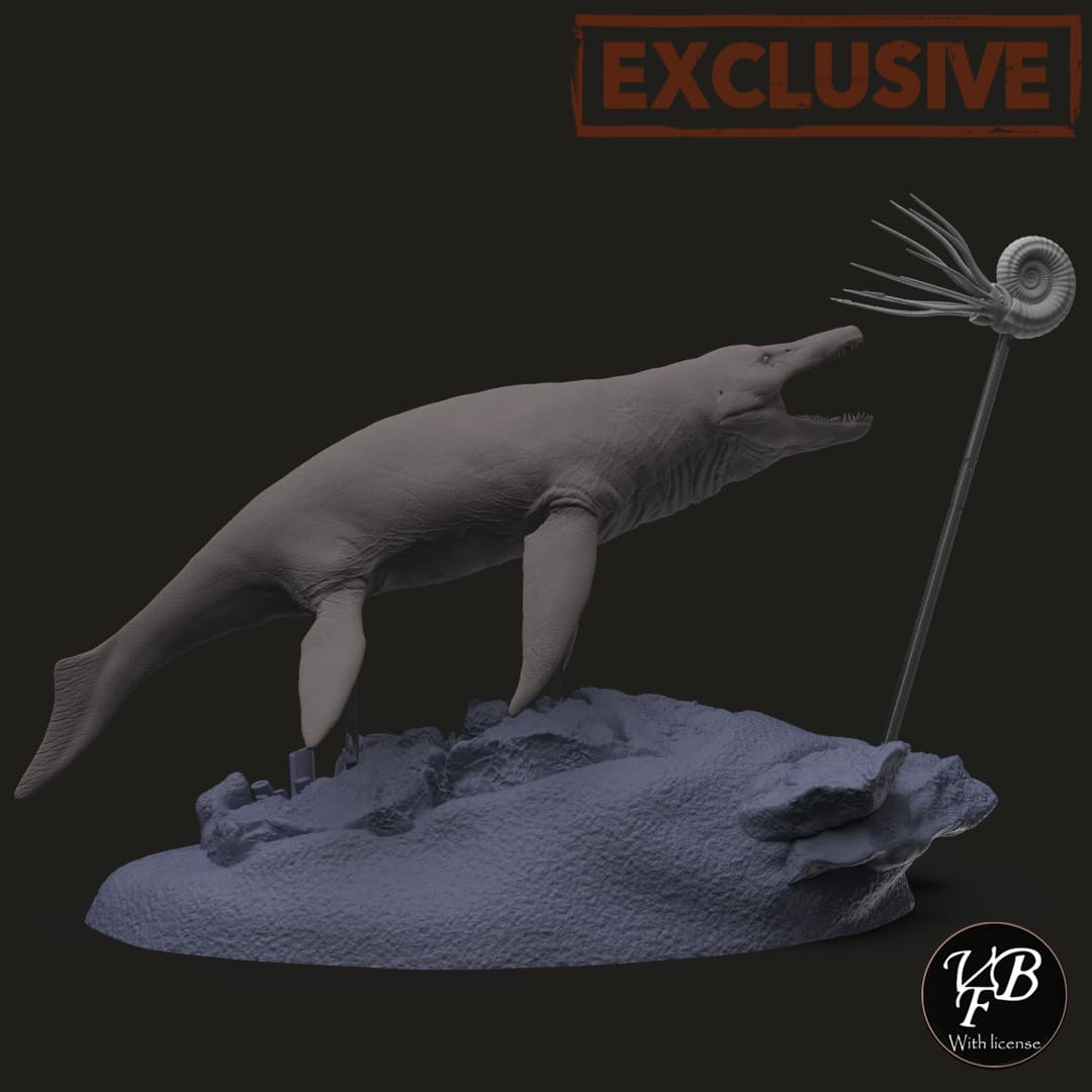 Kronosaurus queenslandicus / Ammonites