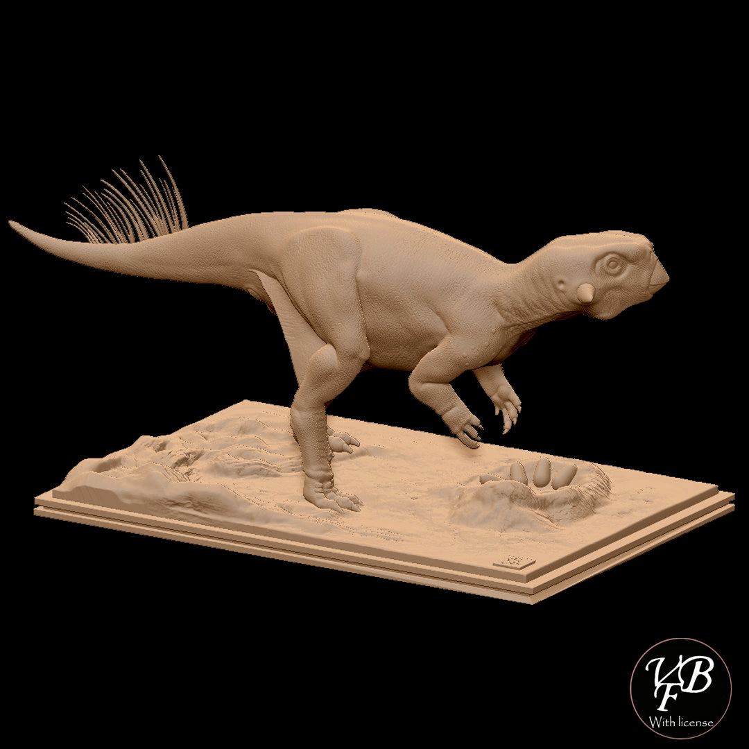 Psittacosaurus schützt die Verlegung