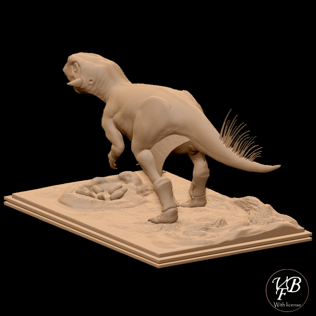 Psittacosaurus schützt die Verlegung