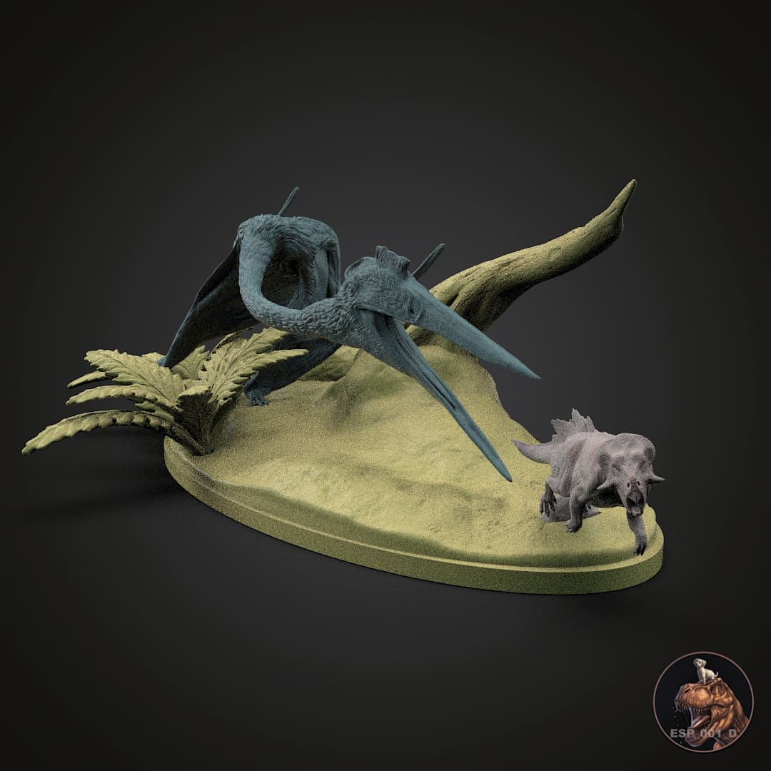 Quetzalcoatlus / Leptoceratops