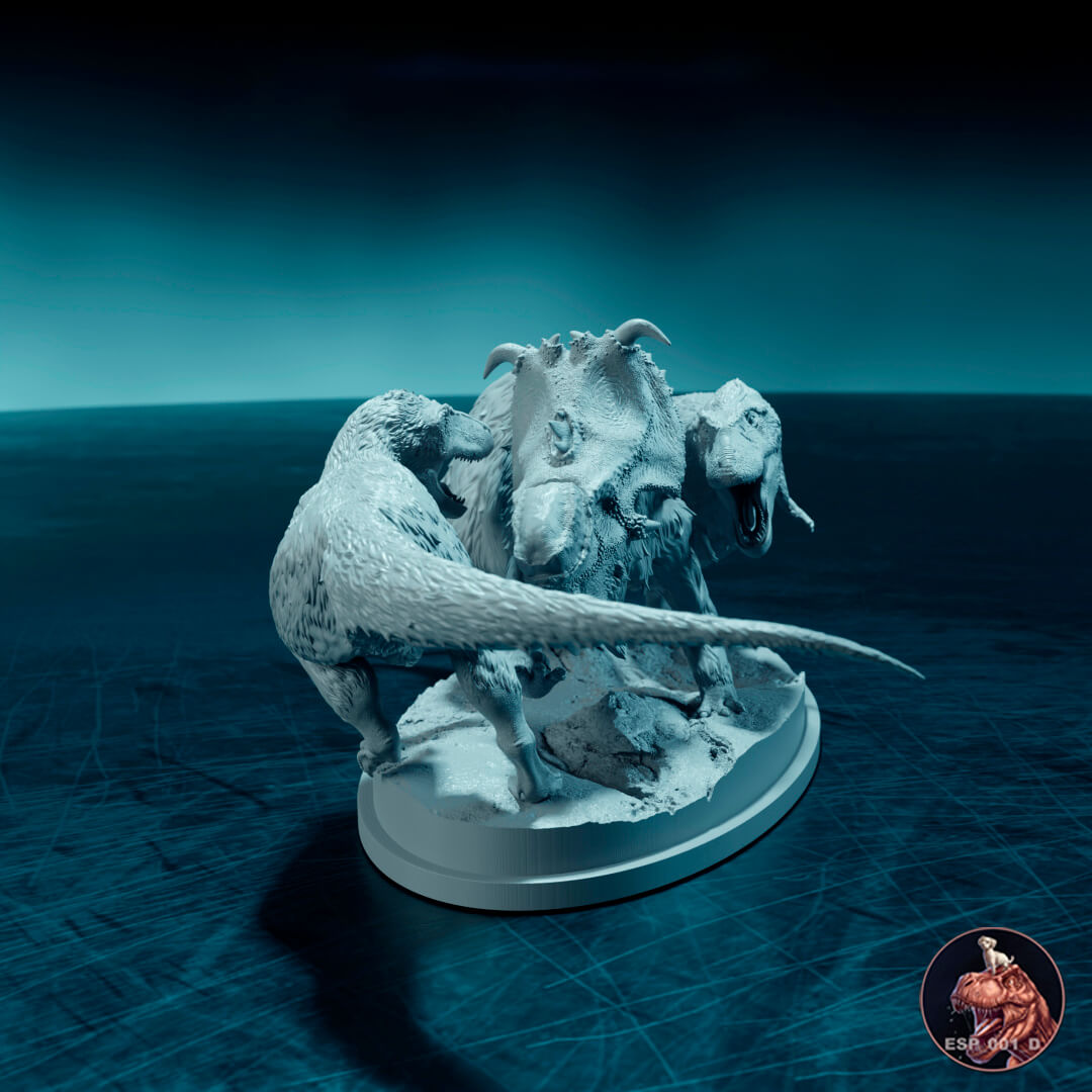 Nanuqsaurus gegen Pachyrhinosaurus