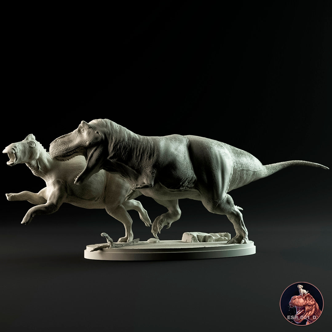 Tyrannosaurus rex / Edmontosaurus