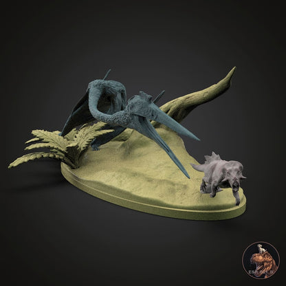 Quetzalcoatlus / Leptoceratops