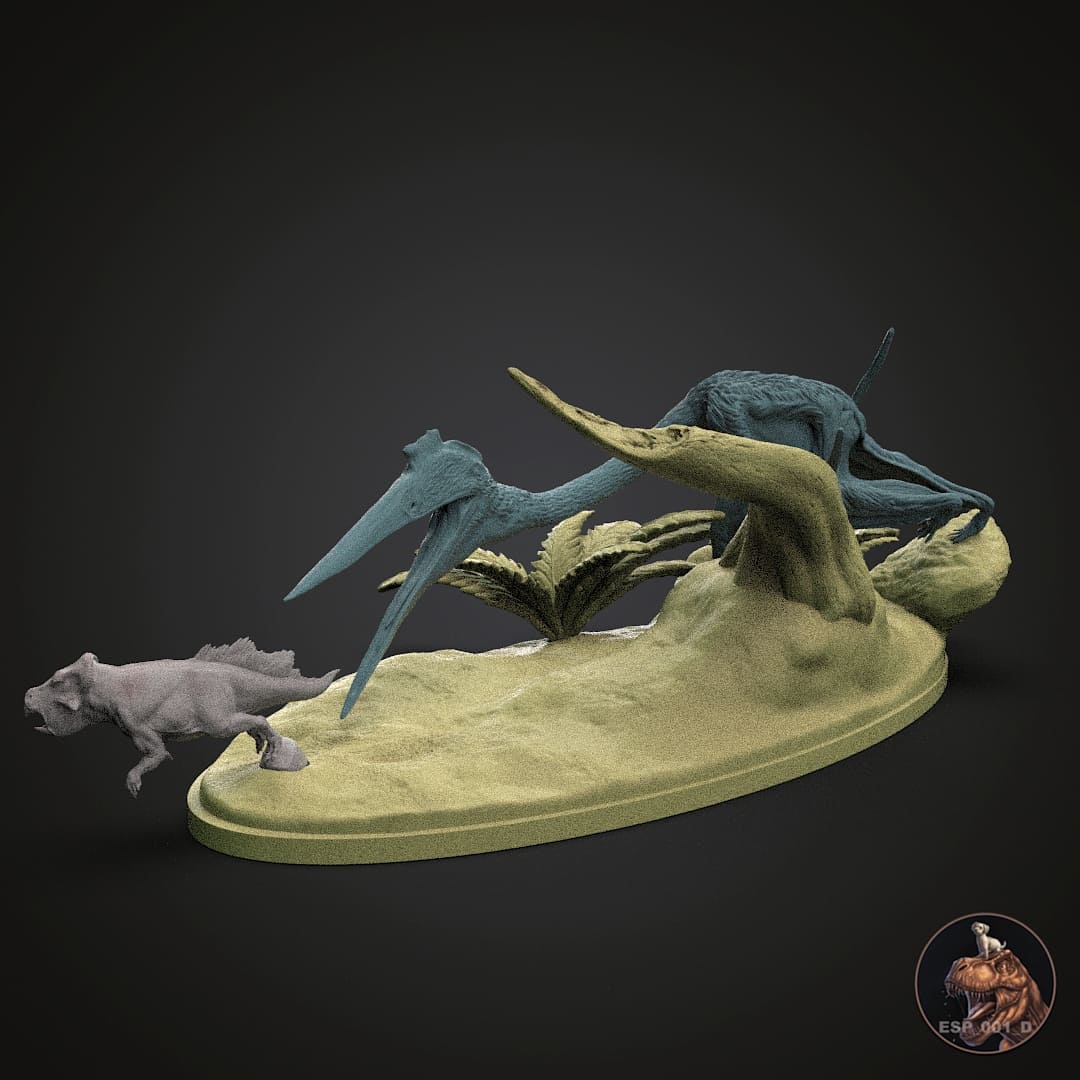 Quetzalcoatlus / Leptoceratops