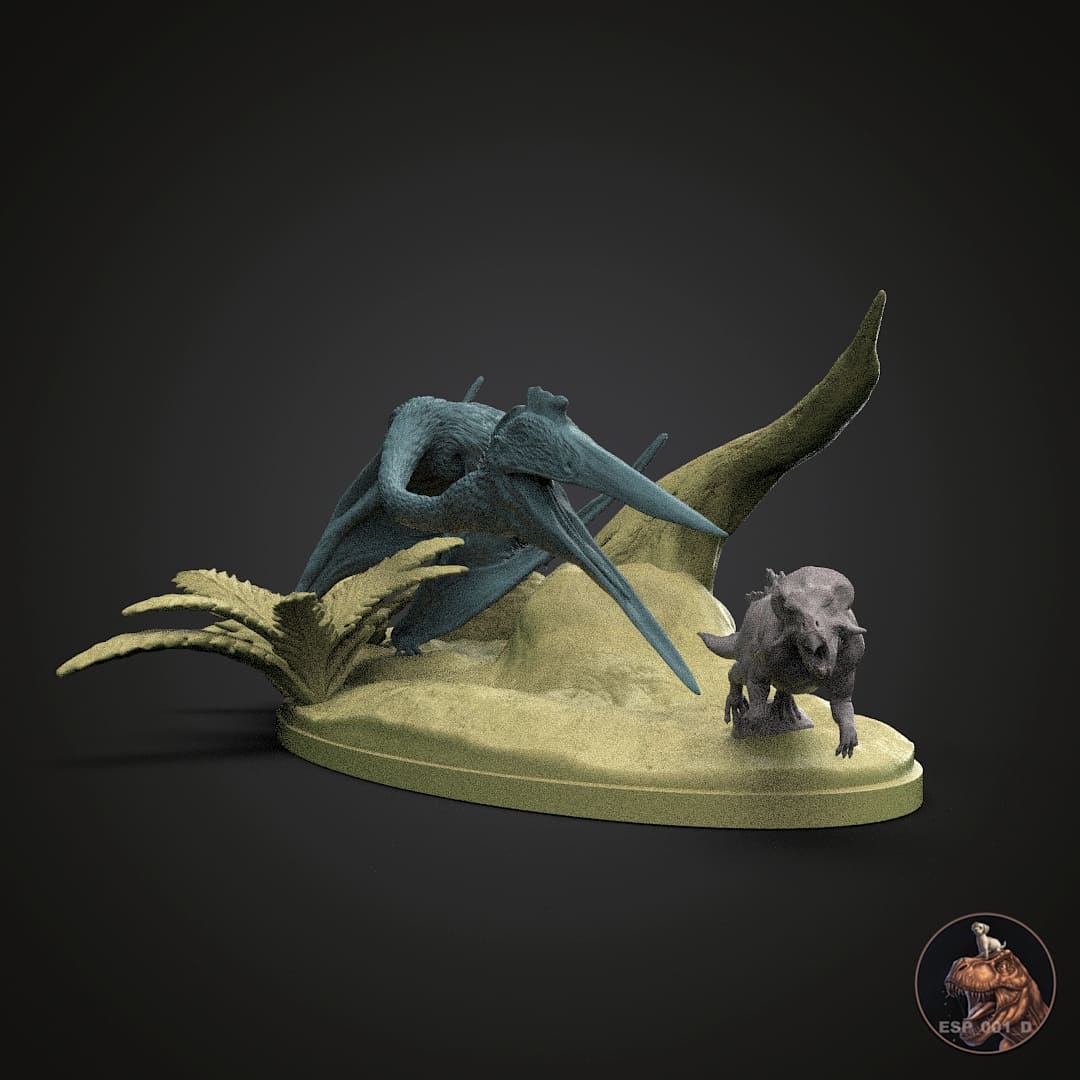 Quetzalcoatlus / Leptoceratops