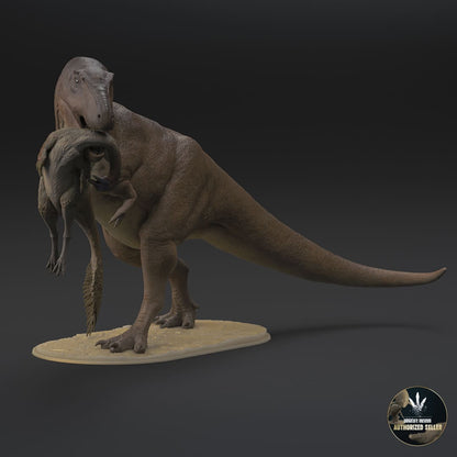 Tarbosaurus bataar / Gallimimus