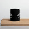 Deinonychus skull glossy black mug