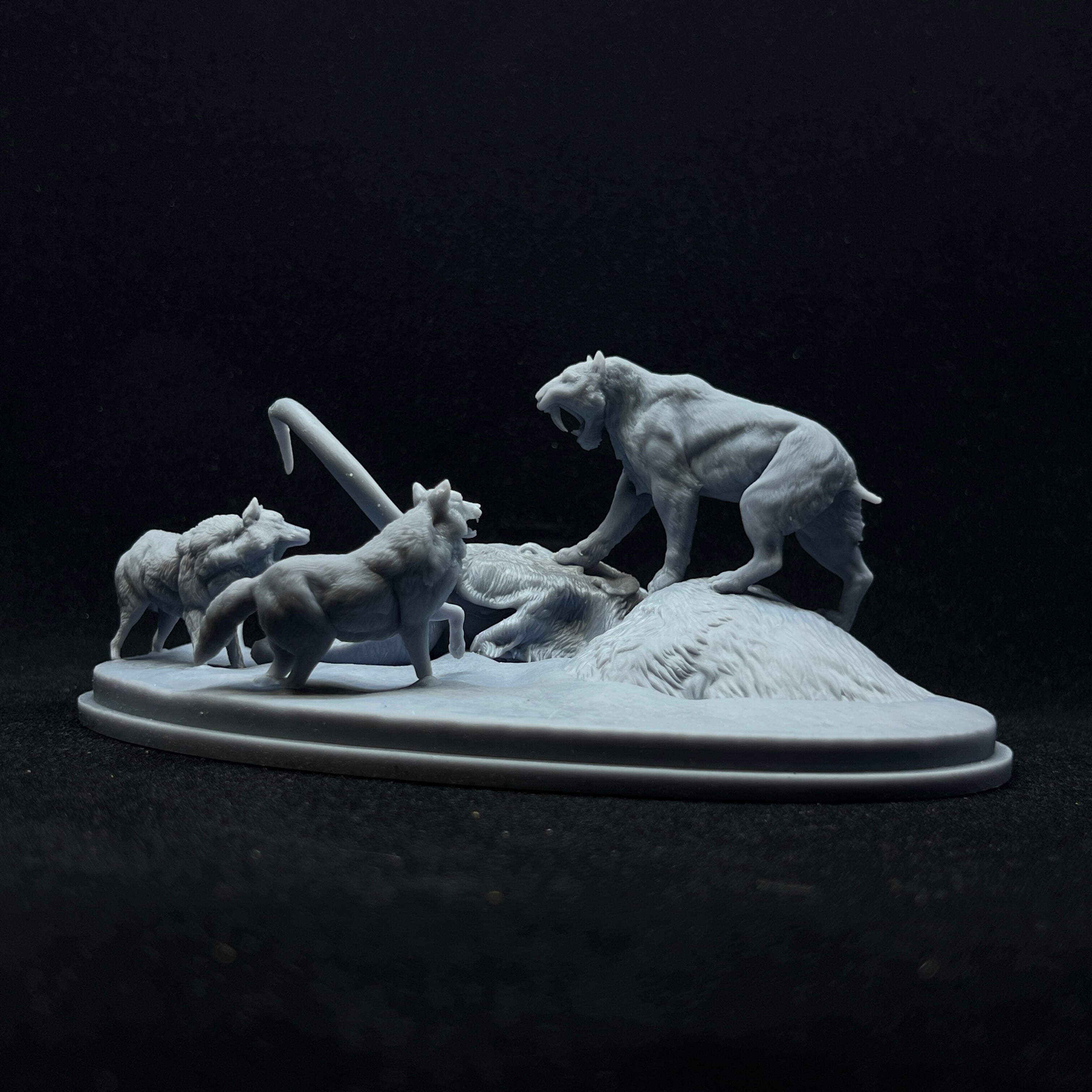 Smilodon, Dire Wolf and Mastodon in Tar Pit