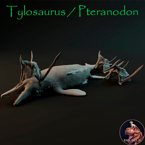 Tylosaurus / Pteranodon