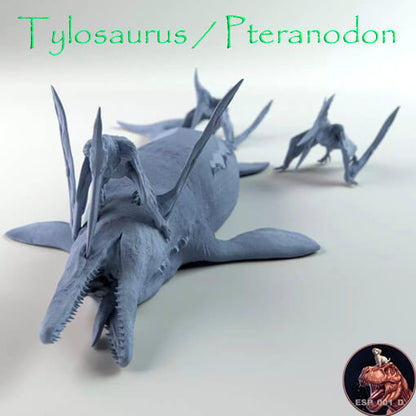 Tylosaurus / Pteranodon