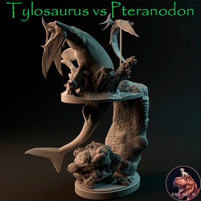 Tylosaurus vs Pteranodon