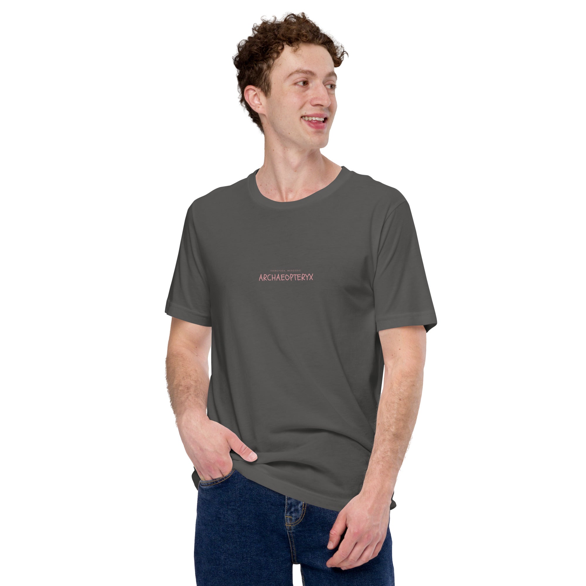 Camiseta unisex con texto "Archaeopteryx"