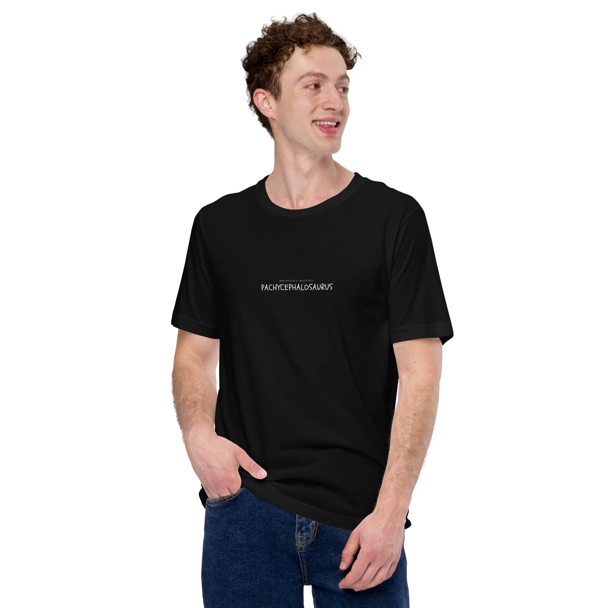 Camiseta unisex con texto "Pachycephalosaurus"