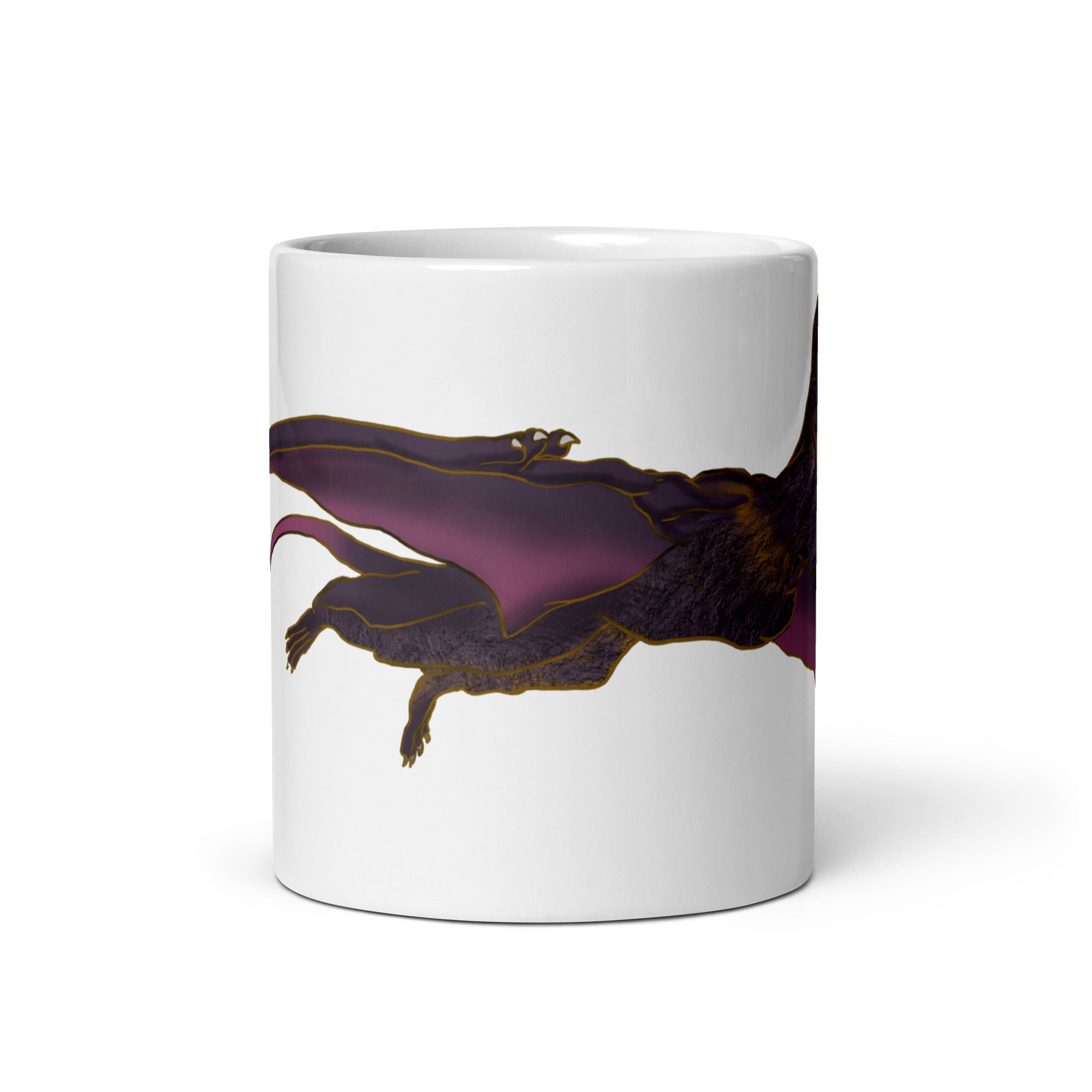 Taza blanca brillante Dimorphodon