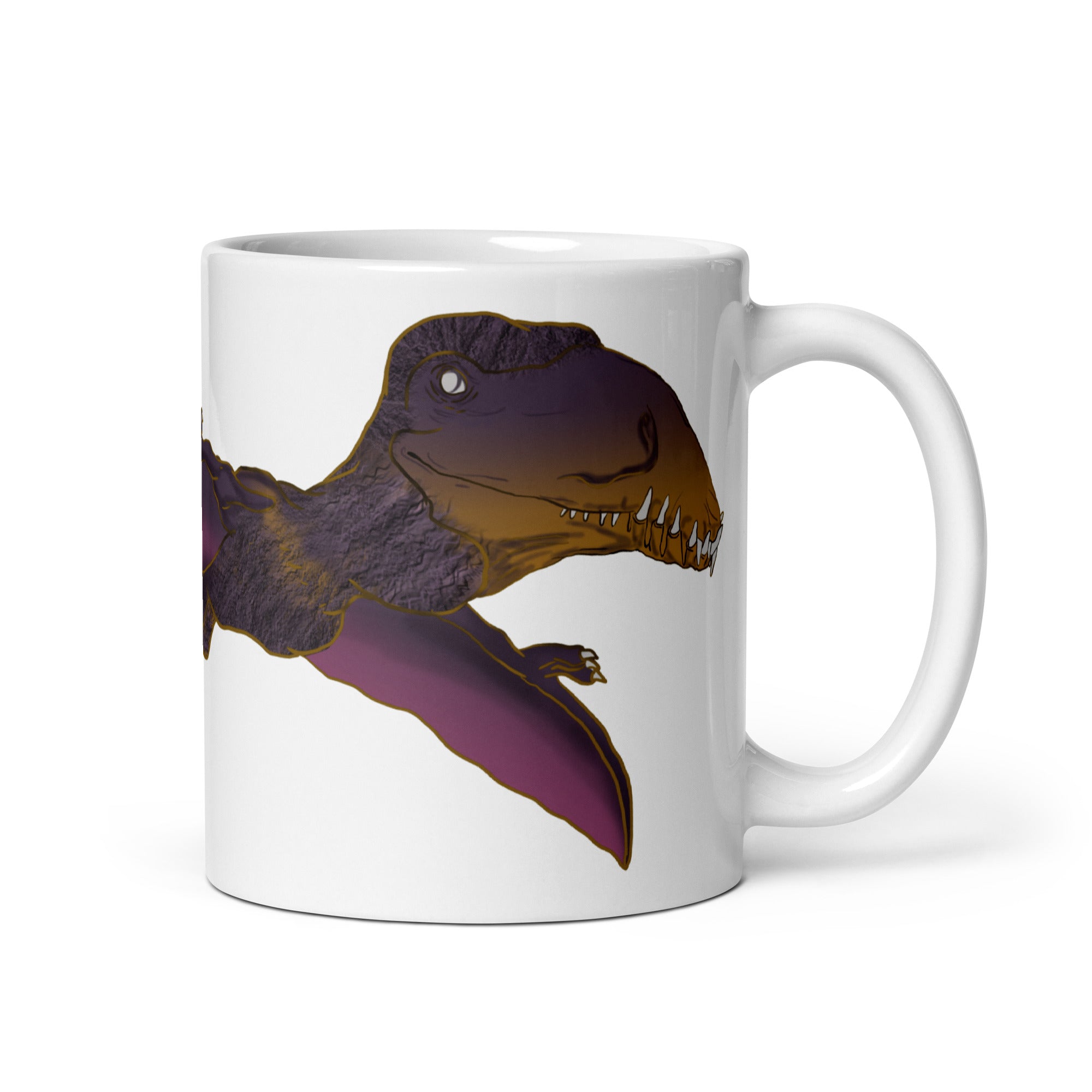 Taza blanca brillante Dimorphodon