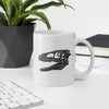 Deinonychus skull glossy white mug