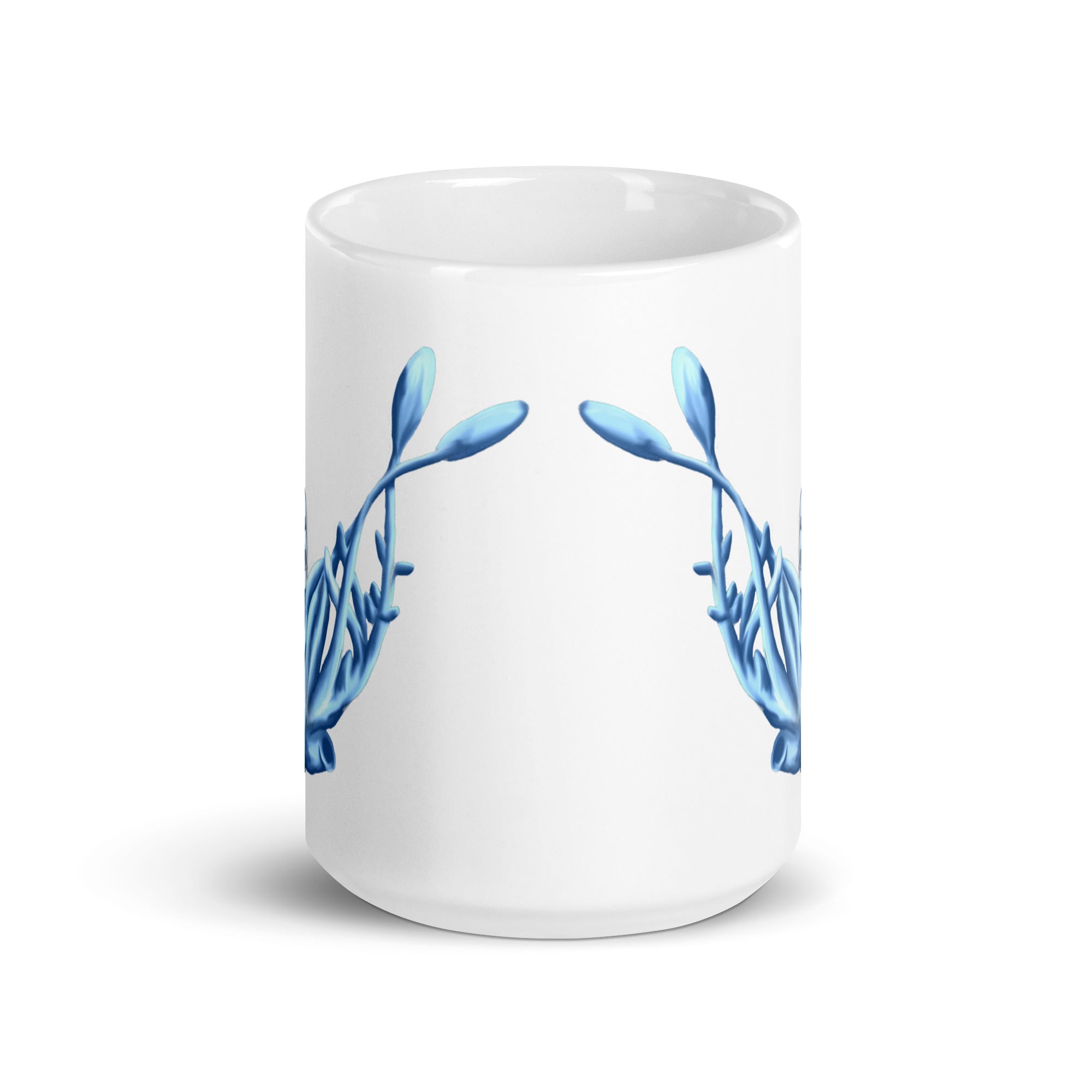 Ammonite glossy white mug