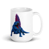 Taza blanca brillante Dimetrodon