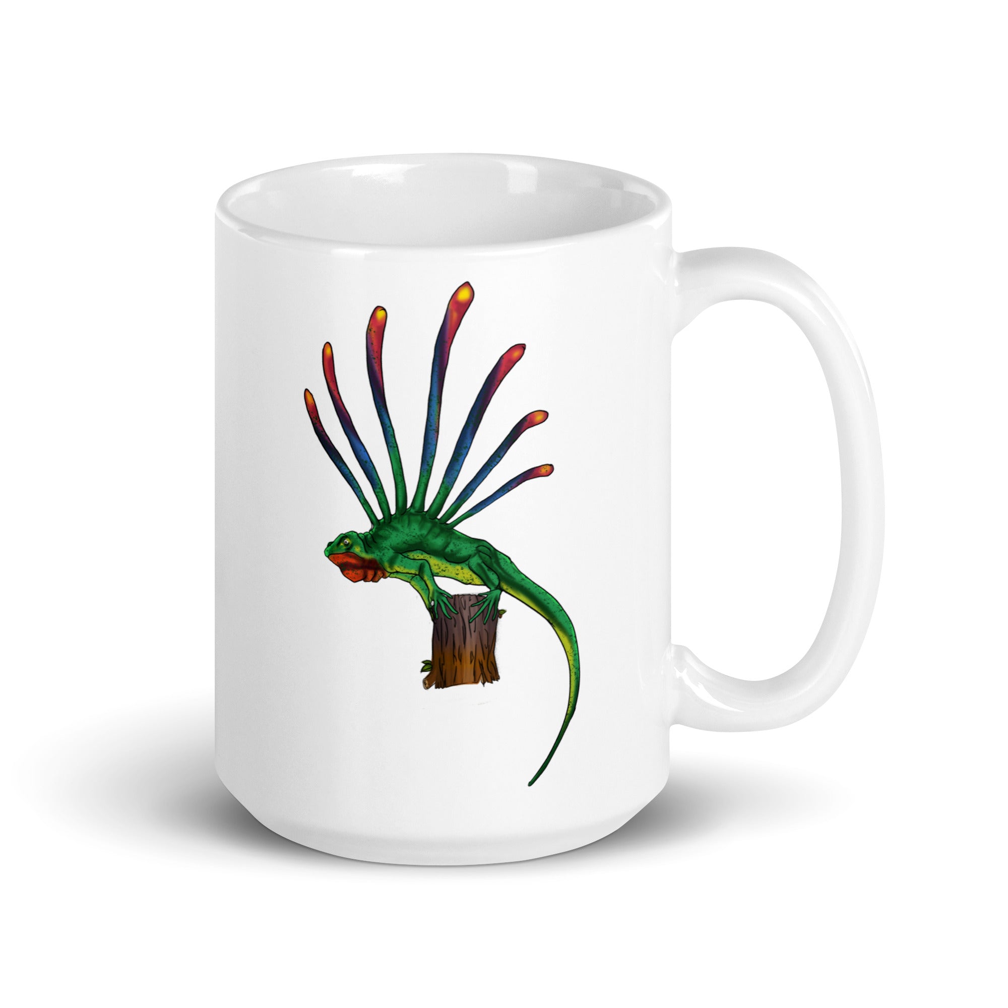 Taza blanca brillante Longisquama