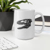 Deinonychus skull glossy white mug