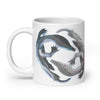 Nothosaurus glossy white mug